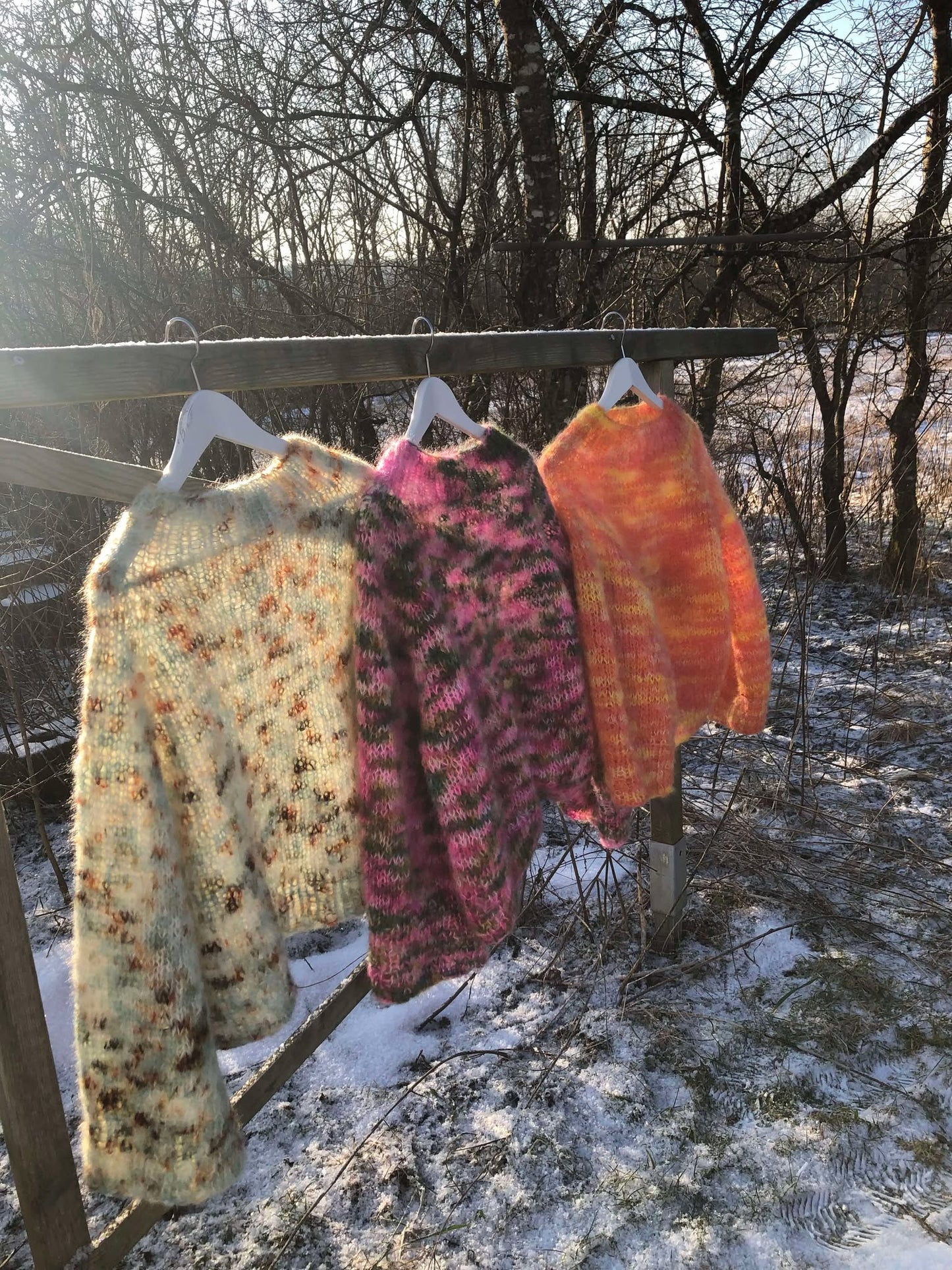 Garnpakke - 3 pakn med Fat Mohair + oppskrift på Astrid genseren. TILBUD. INGEN BYTTERETT.