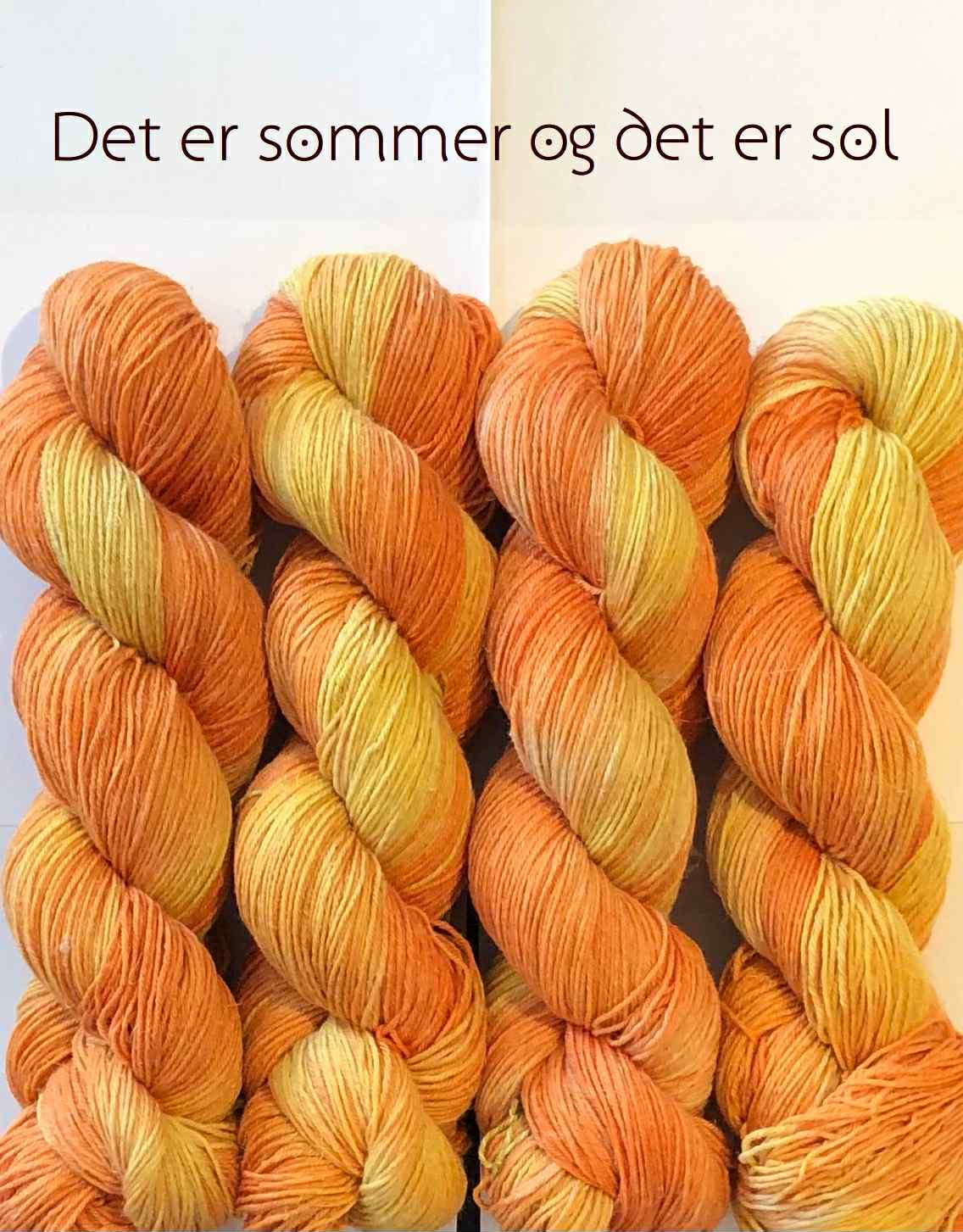 Merlin - 80 % merino + 20 % Lin. Farge: Det er sommer og det er sol.