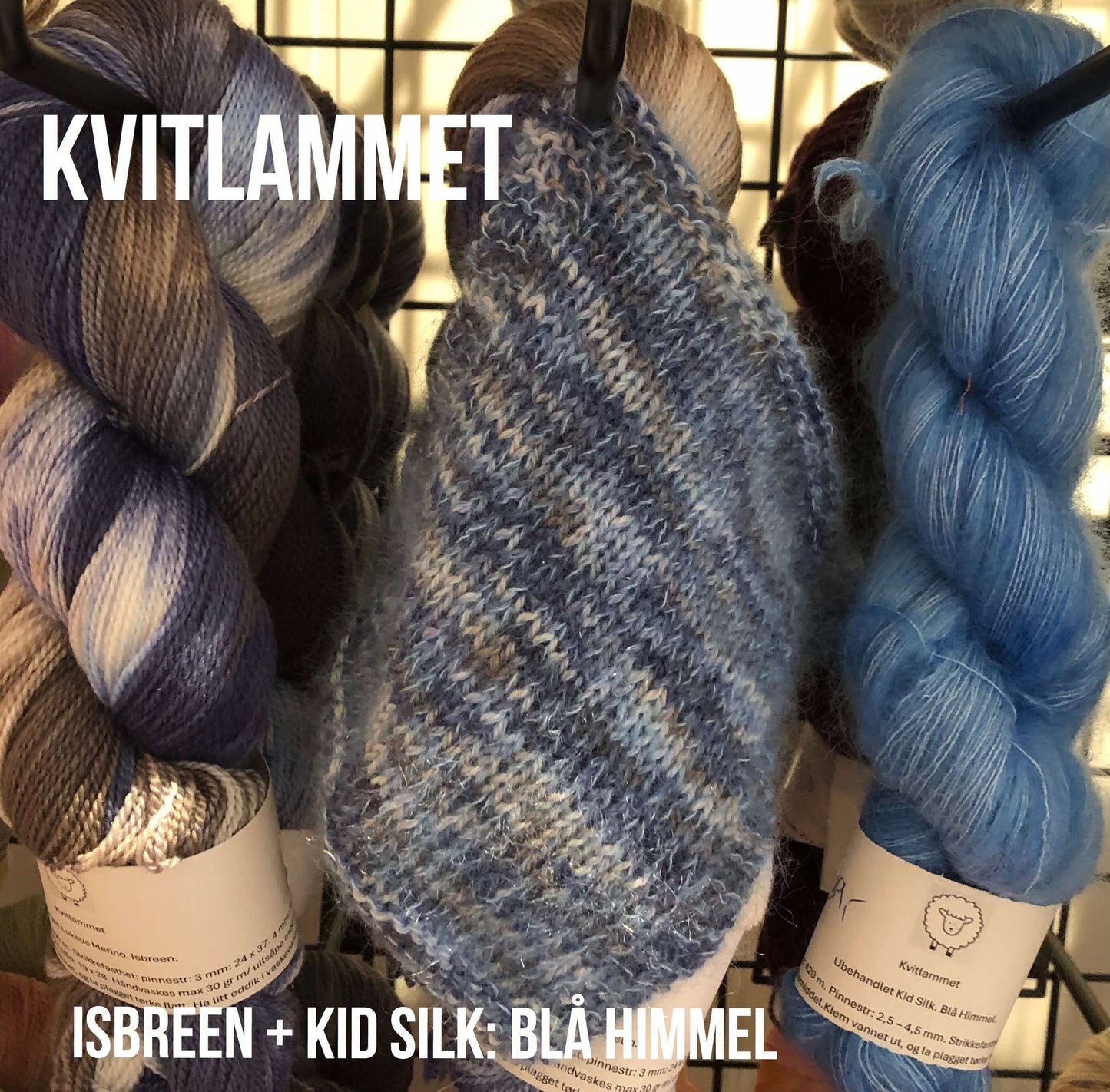 Kvitlammets Luksus merino. Isbreen. 100 g : ca 600 m.