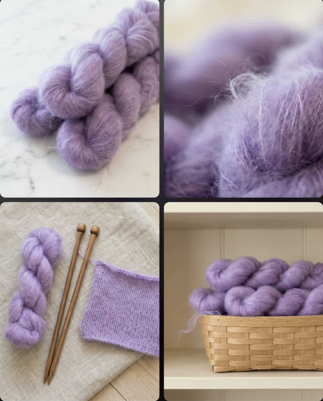 Lavendel - Brushed Kid Silk. 50 g: 420 m.
