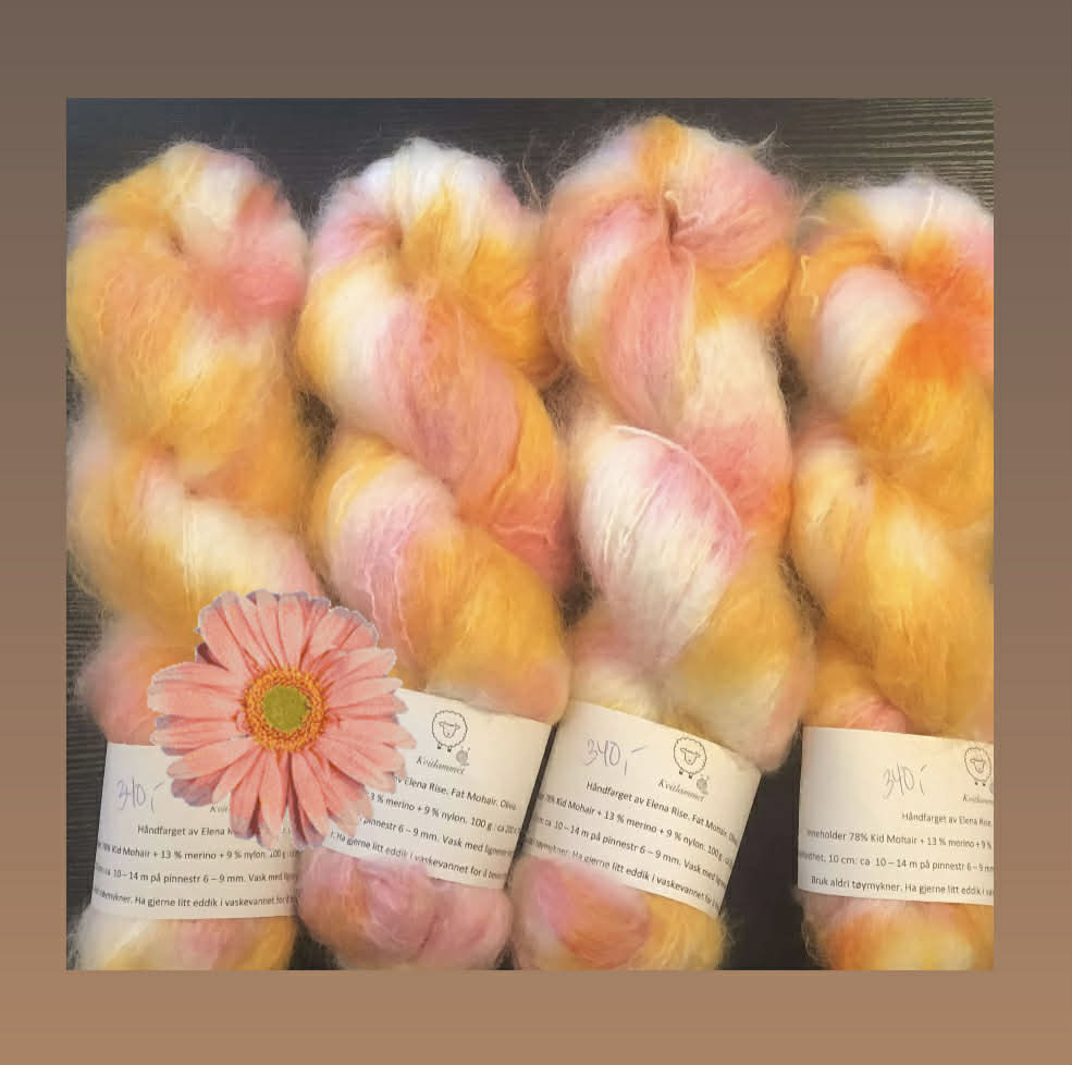 Olivia. Fat Mohair, ubehandlet. TILBUD - INGEN BYTTERETT. UTGÅENDE FARGE.