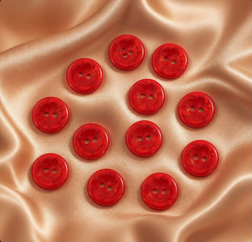 Knapp – Rød, 13 mm