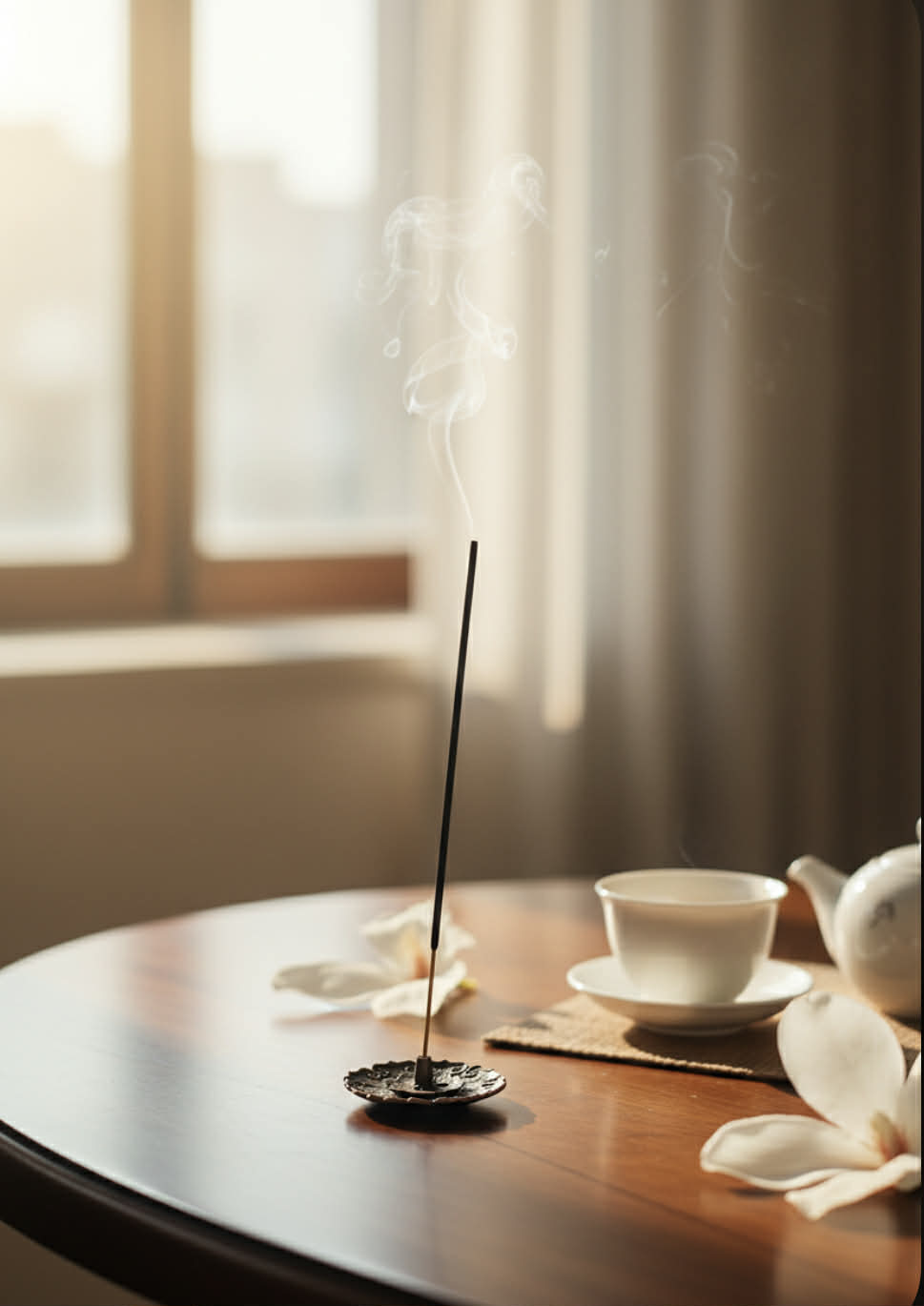 Røkelseholder i legering / metall.