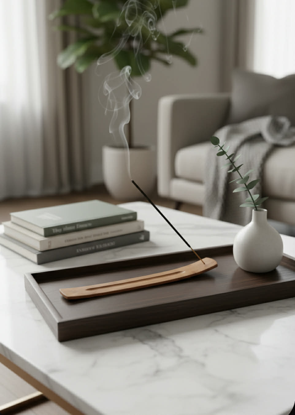 Røkelseholder i tre.