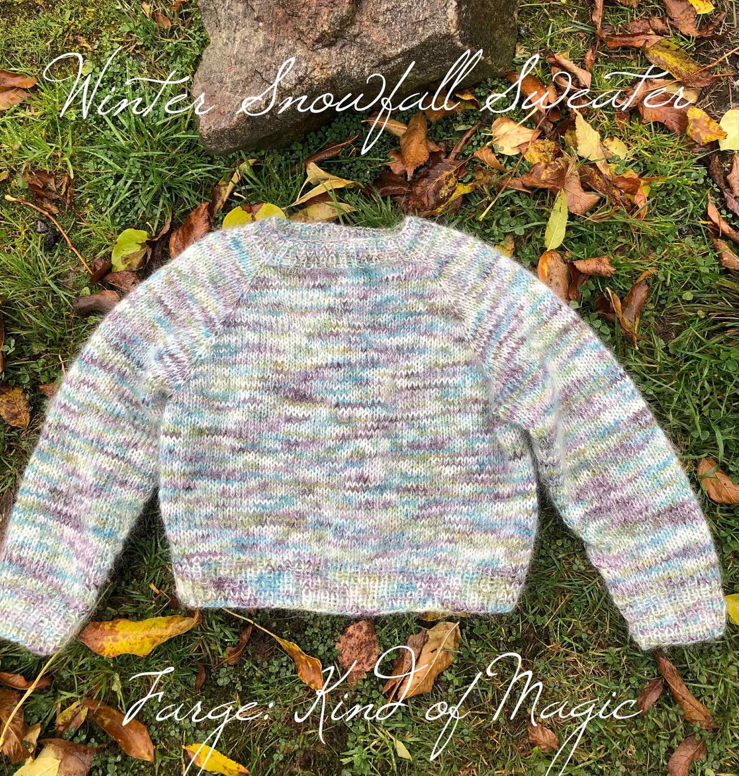 Winter Snowfall Sweater - oppskrift. Str 2 - 10 år.