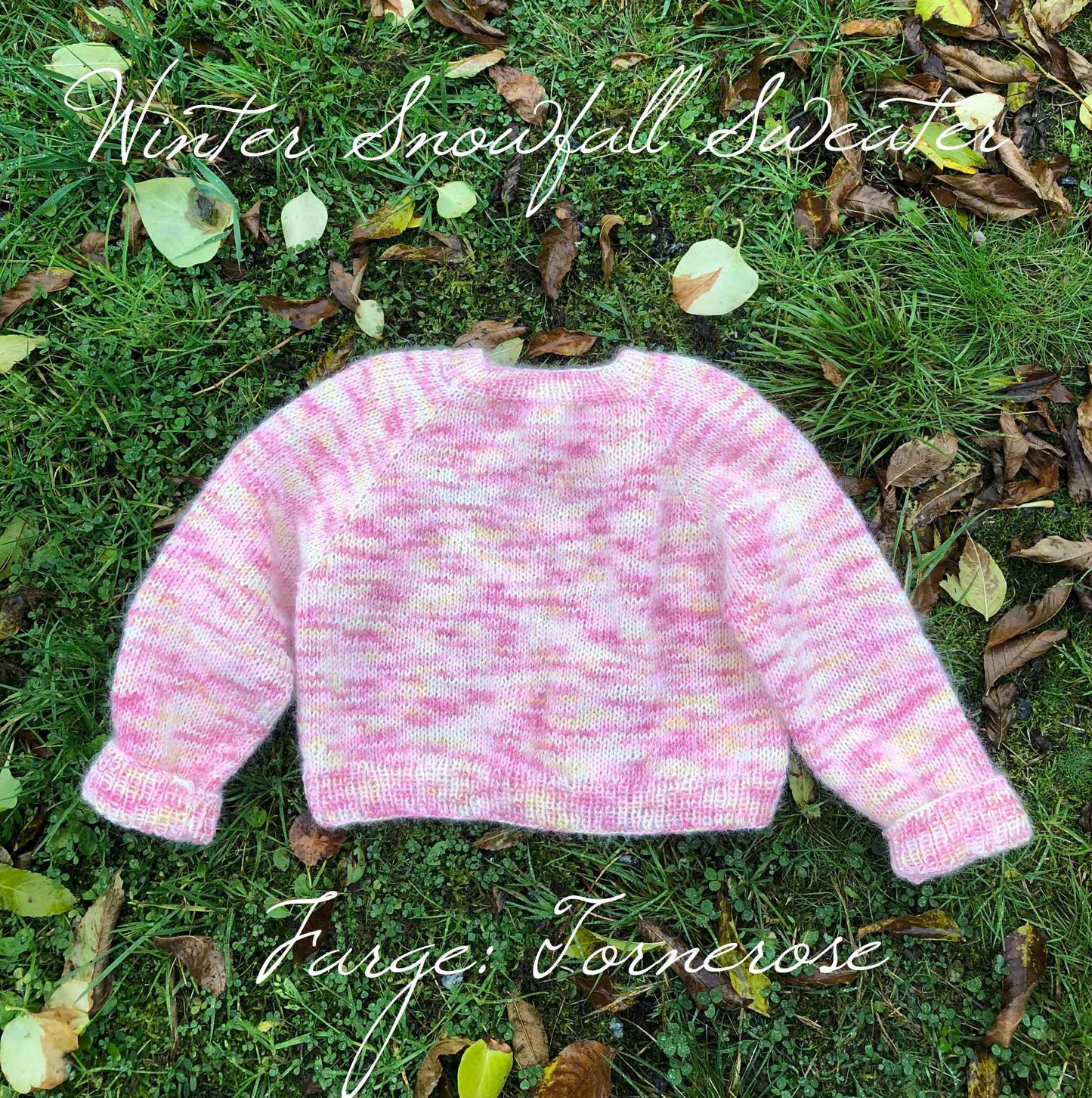 Winter Snowfall Sweater - oppskrift. Str 2 - 10 år.