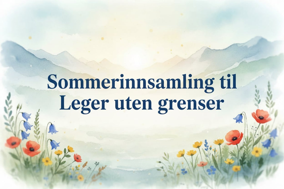 Sommerinnsamling til Leger Uten Grenser – akvarell med blomster og fjell