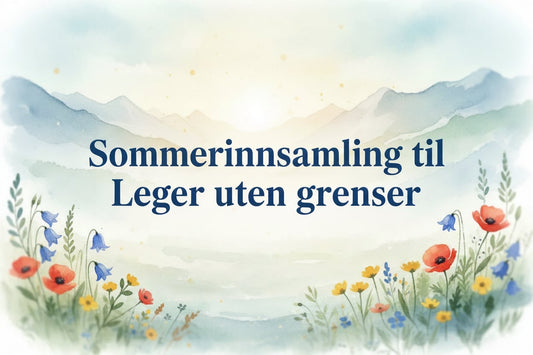 Sommerinnsamling til Leger Uten Grenser – akvarell med blomster og fjell