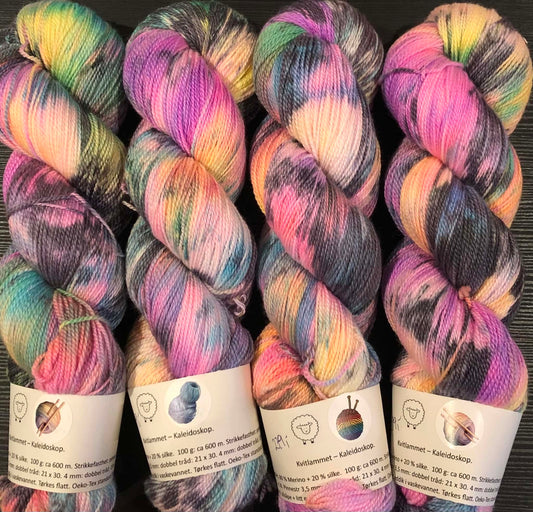 Kvitlammets Luksus merino. Kaleidoskop. TILBUD - UTGÅENDE - INGEN BYTTERETT