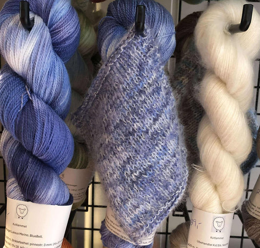 Kvitlammets Luksus merino. BlueBell.