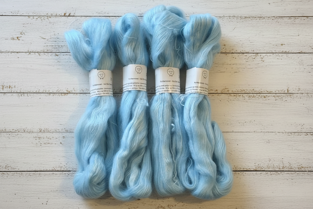 Blue Bubbles- Kid Silk Glam m/ shimmer og små paljetter.