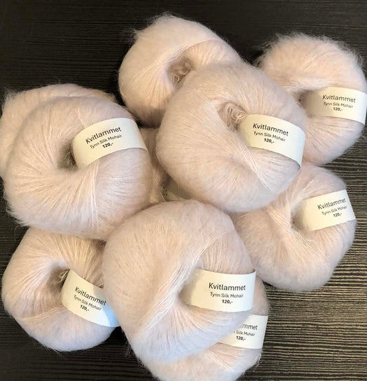 Kvitlammets Tynn Mohair Silk - Lys Beige