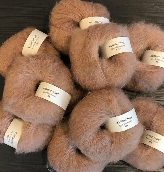 Kvitlammets Tynn Mohair Silk - Hasselnøtt