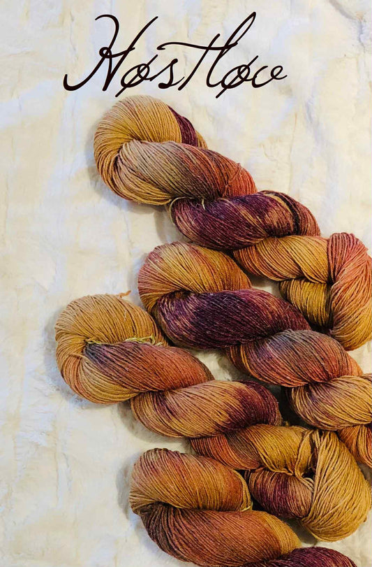 Merlin - 80 % merino + 20 % Lin. Farge: Høstløv.