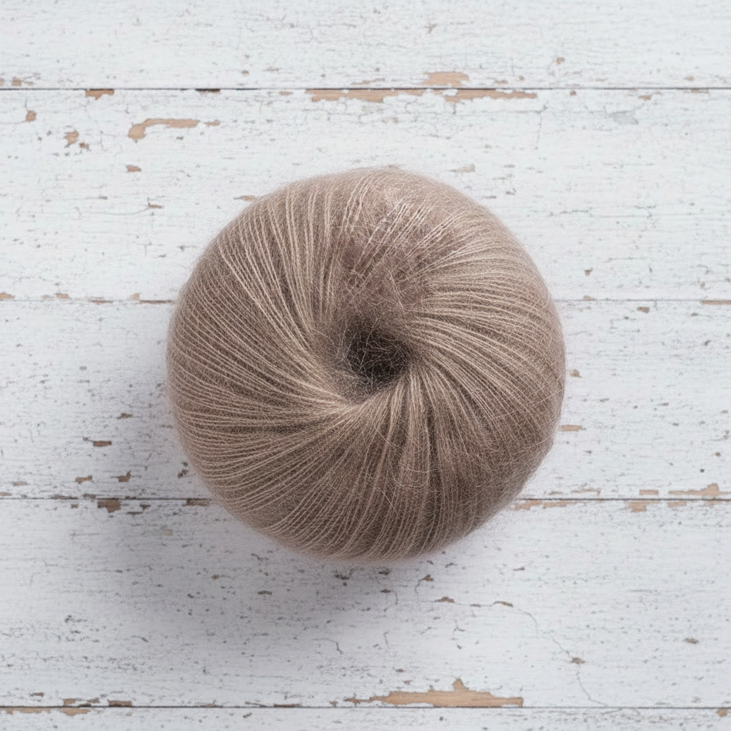 Kvitlammets Tynn Mohair Silk - Hasselnøtt
