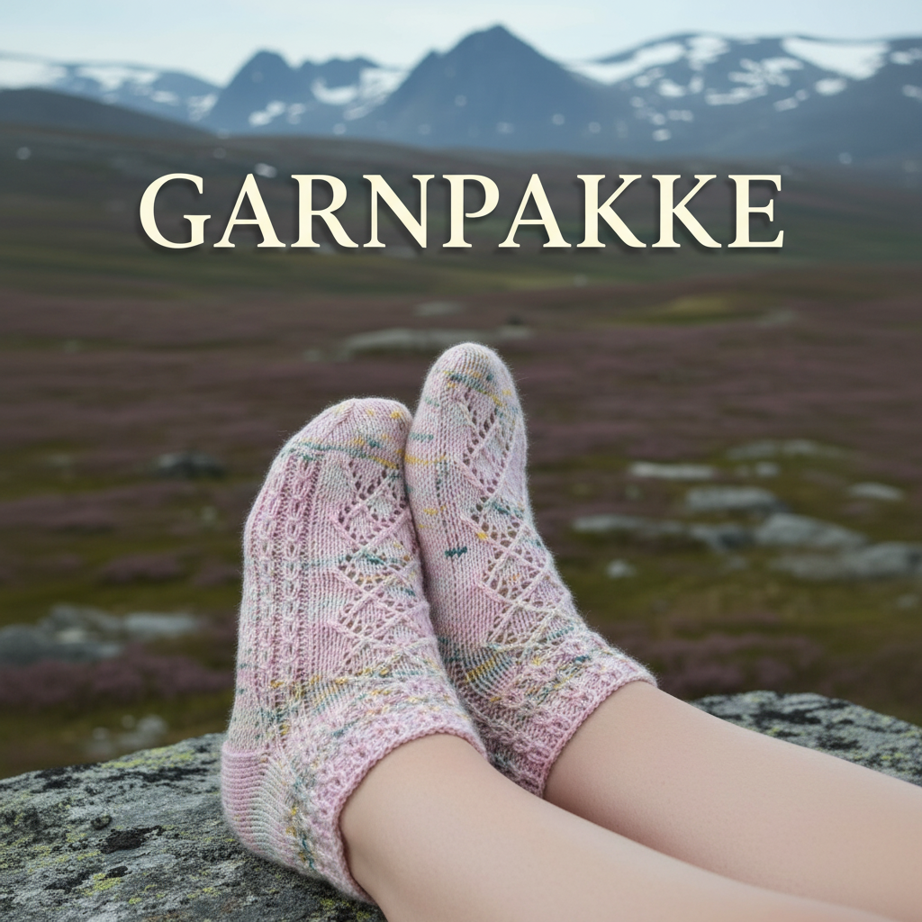 Anes sokk i fargen Dahlia – Garnpakke