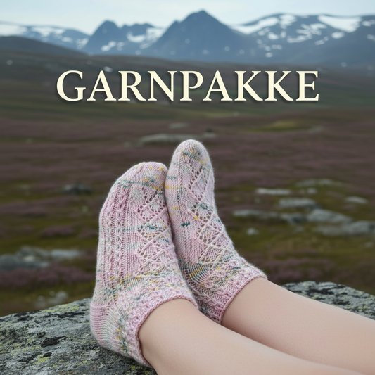 Anes sokk i fargen Dahlia – Garnpakke