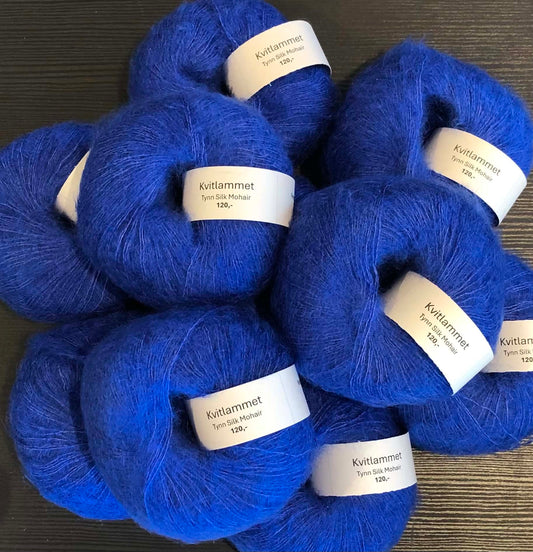 Kvitlammets Tynn Mohair Silk - Kongeblå