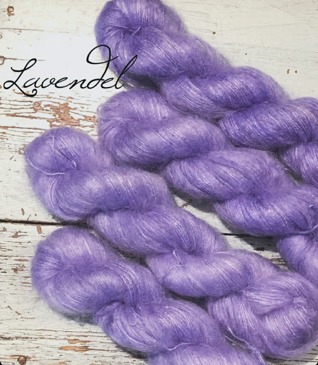 Lavendel - Kid Silk Glam m/ shimmer og små paljetter.