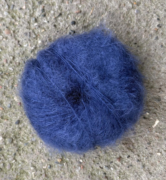 Kvitlammets Tynn Mohair Silk - Midnatt Blå