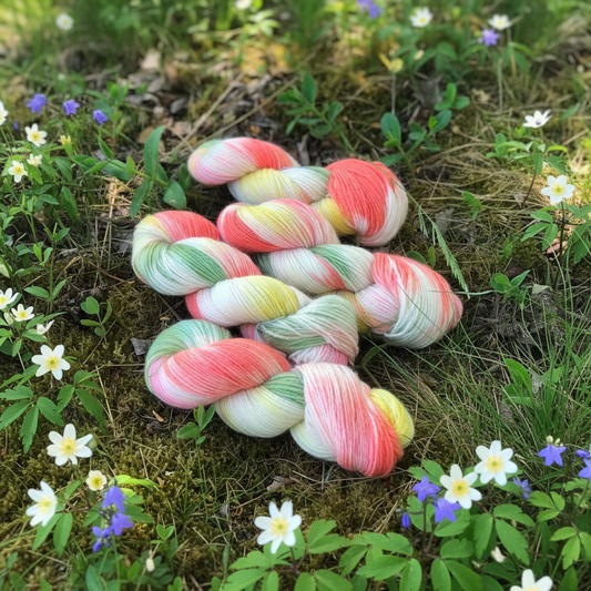 Ravngarn – Midtsommer | 2-tråds håndfarget ullgarn, ubehandlet | Outlet – INGEN BYTTERETT