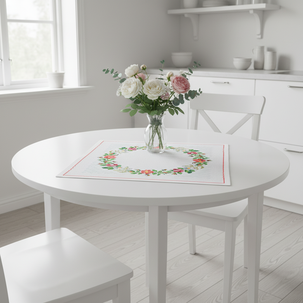 Broder din egen duk - Midtsommerkrans-duk.