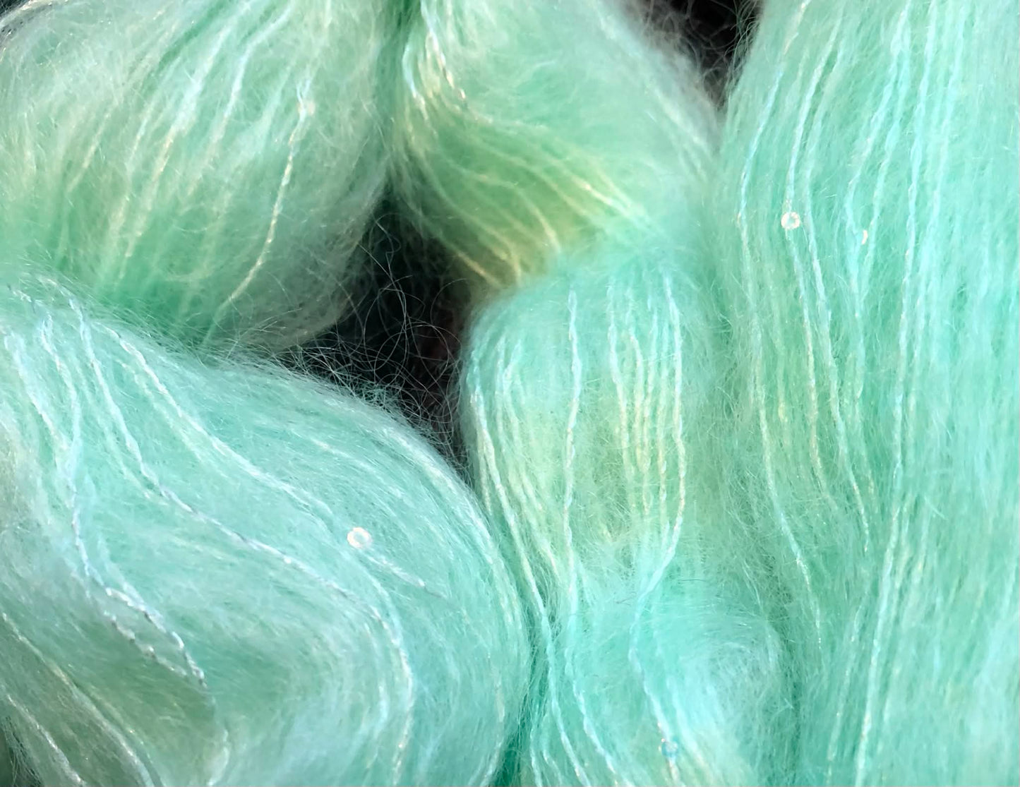 Mint - Kid Silk Glam m/ shimmer og små paljetter.
