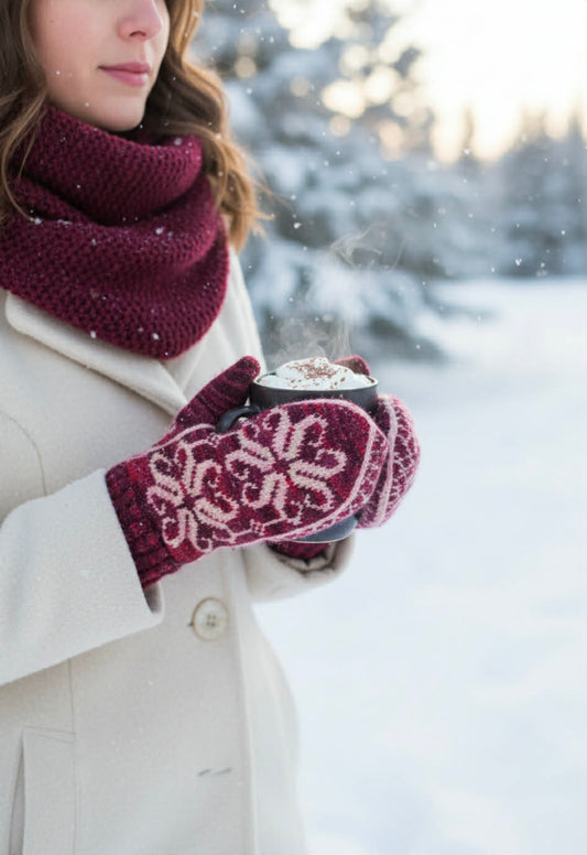 Nattrose votten - Oppskrift. Års-votten 2025.