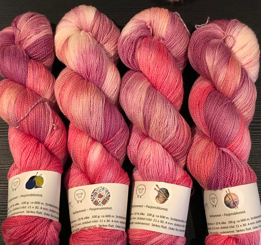 Kvitlammets Luksus merino. Pasjonsblomst. TILBUD - UTGÅENDE - INGEN BYTTERETT