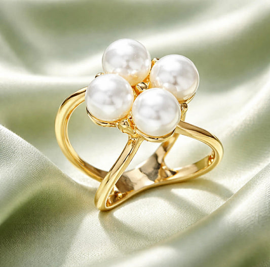 Skjerf-ring  - med perler