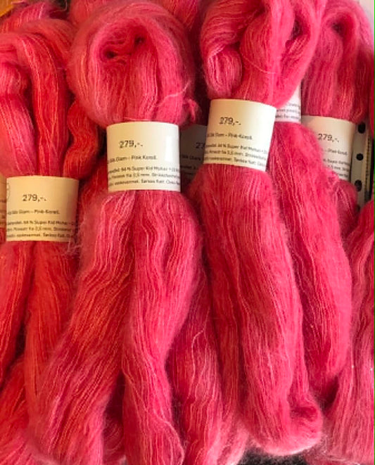 Pink Korall – Kid Silk Glam med shimmer og små paljetter