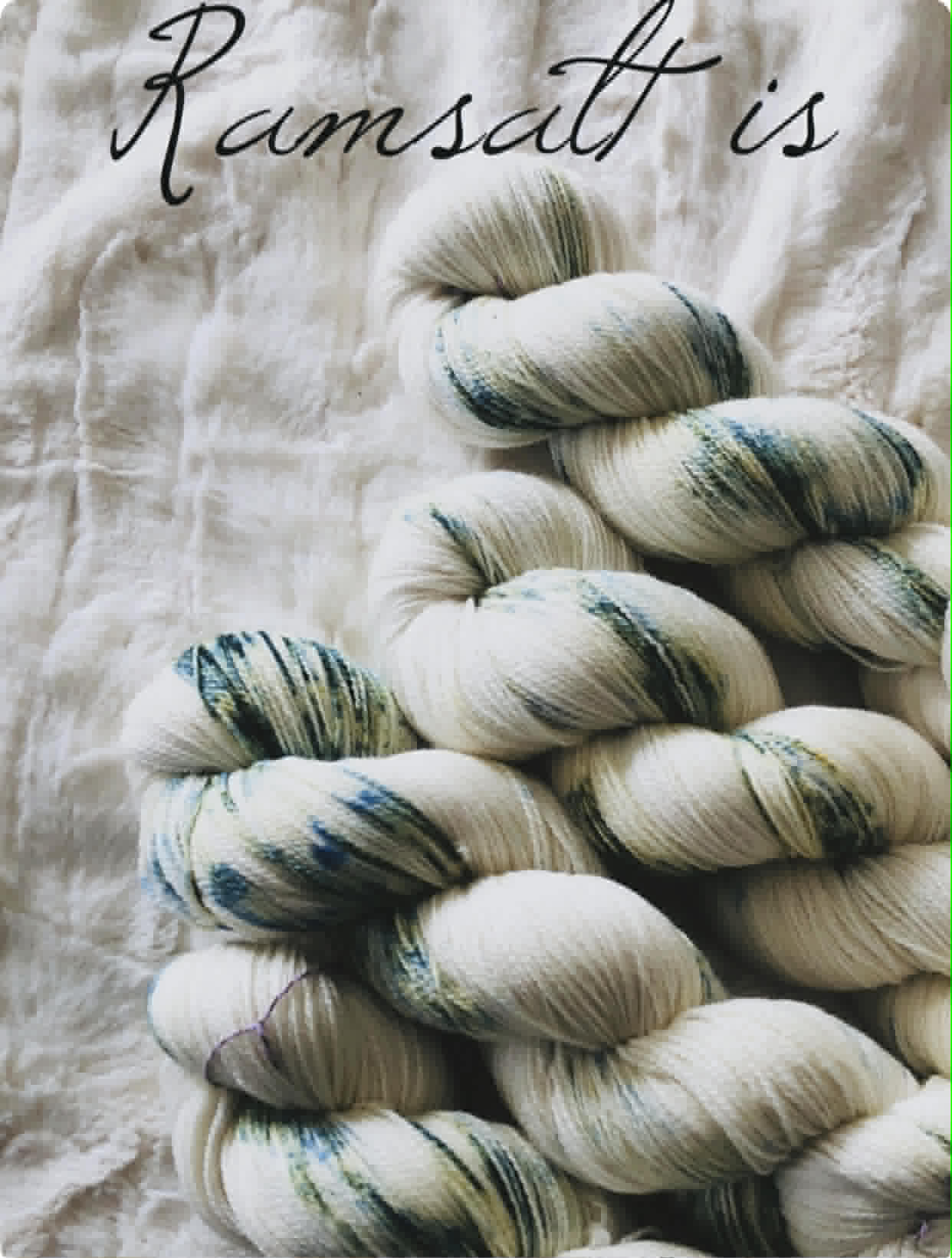 Kvitlammets Luksus merino. Ramsalt Is. 100 g : ca 600 m. Pinnestr: 3 - 4 mm.