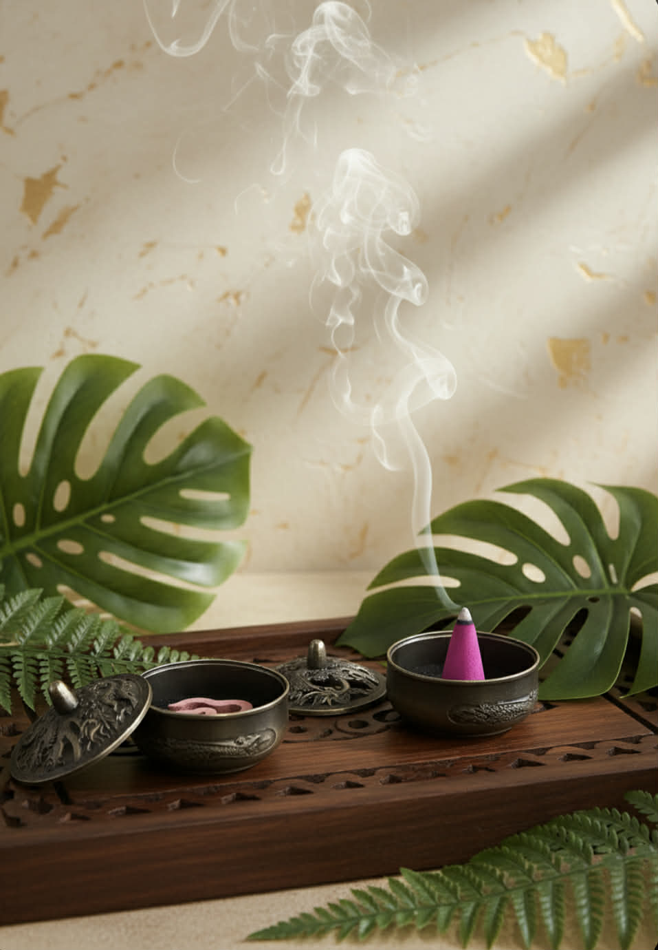 Røkelseholder i legering / metall. ( pr stk )