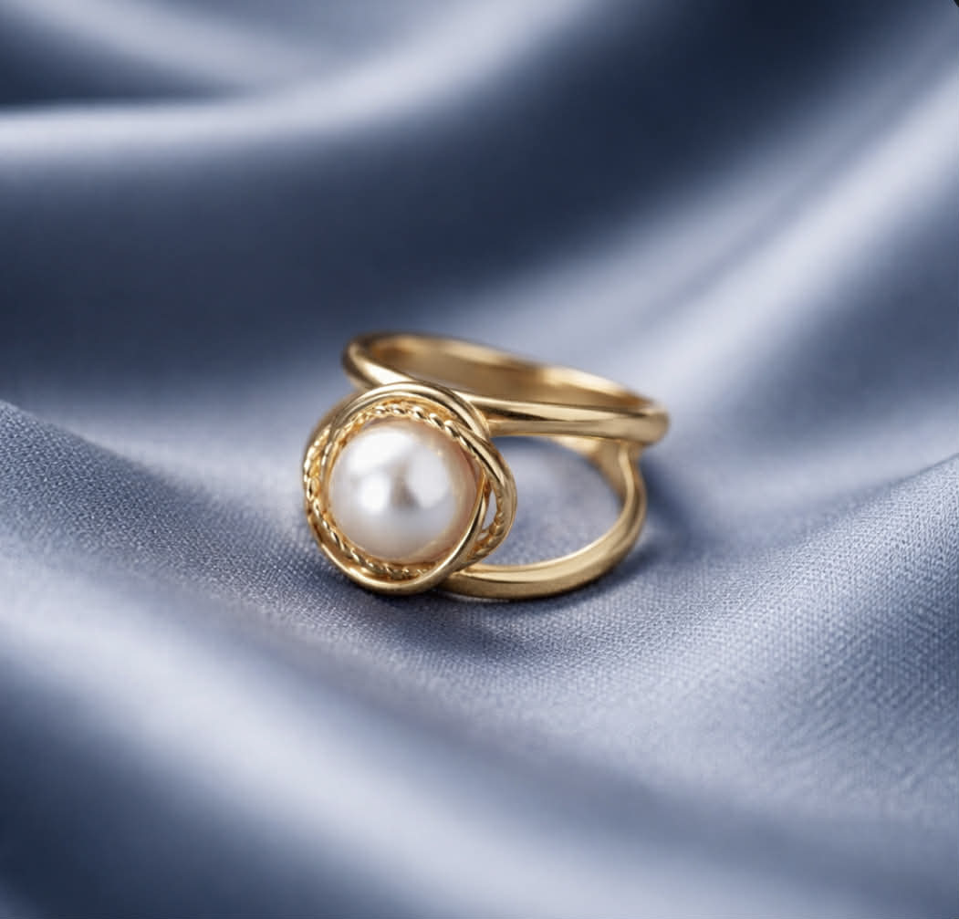 Skjerf-ring  - Perle