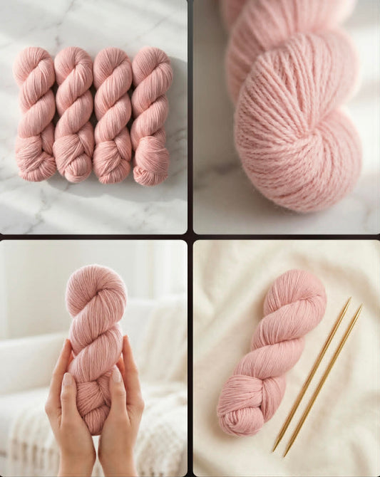 Ravngarn - Farge: Soft Pink.  2-tråds 100 % ullgarn - ubehandlet. FAST PRIS