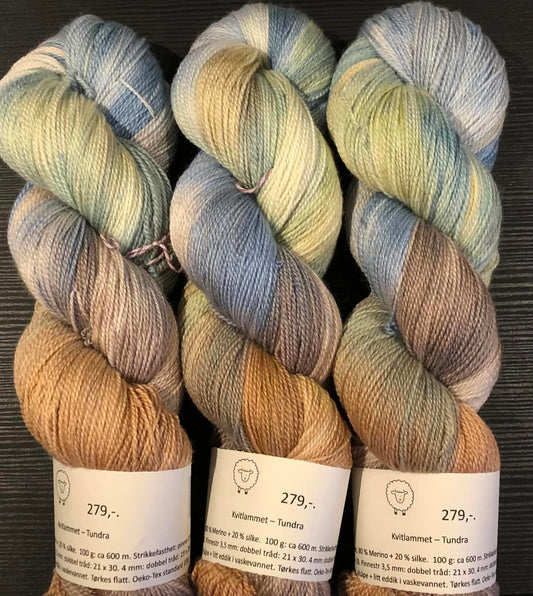 Kvitlammets Luksus merino. Tundra. TILBUD - UTGÅENDE - INGEN BYTTERETT.