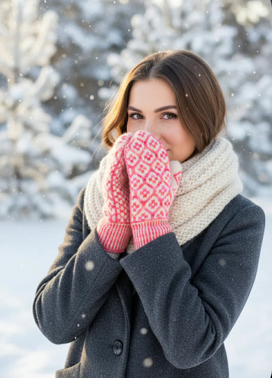 Garnpakke til  Vilja -  votten. Flere fargevalg.