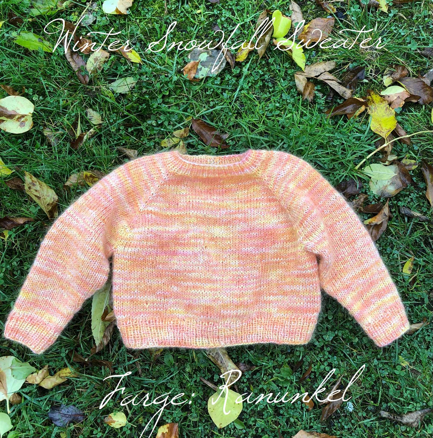 Winter Snowfall Sweater - oppskrift. Str 2 - 10 år.