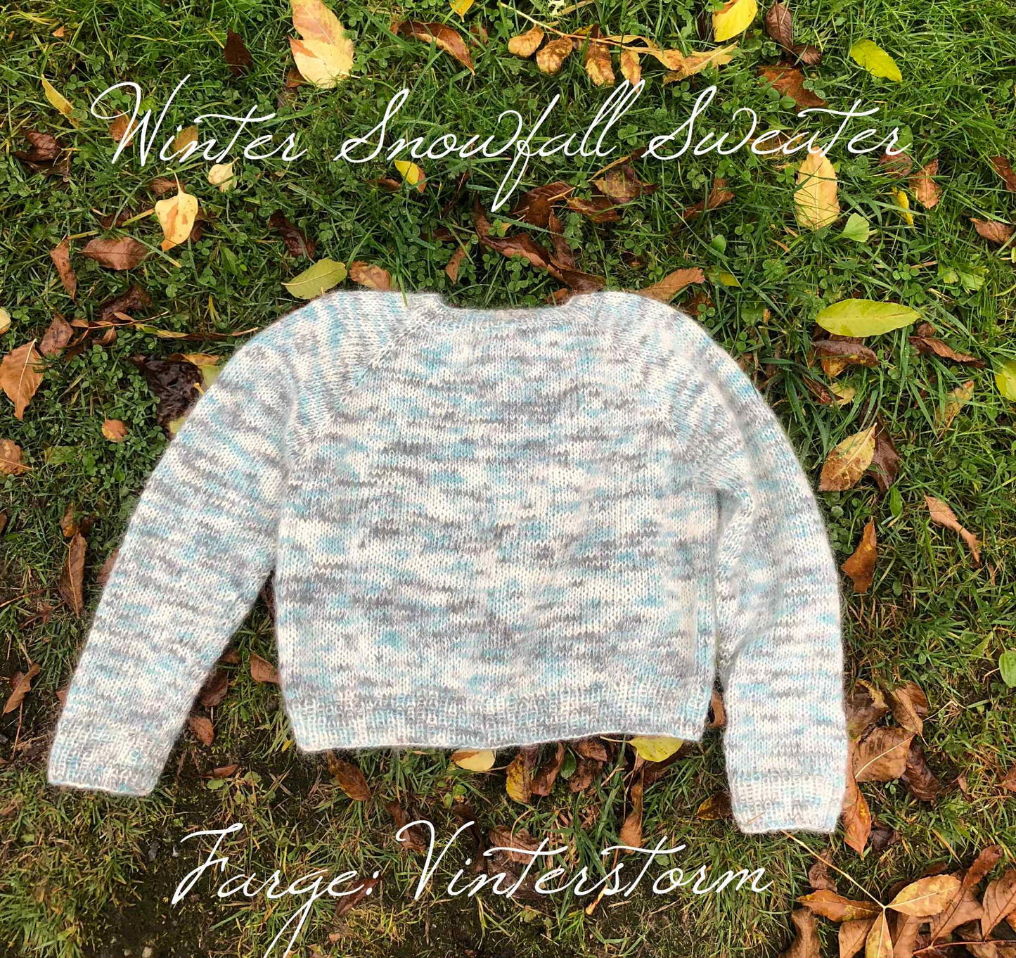 Winter Snowfall Sweater - oppskrift. Str 2 - 10 år.