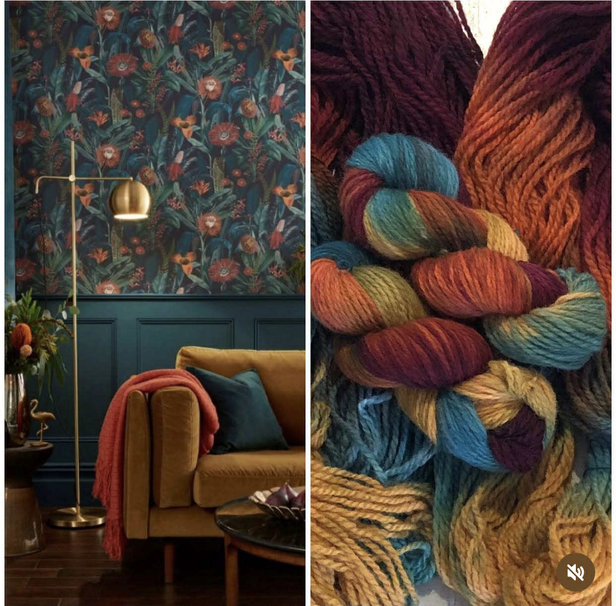 Håndfarget Vams fra Rauma. Woodstock.