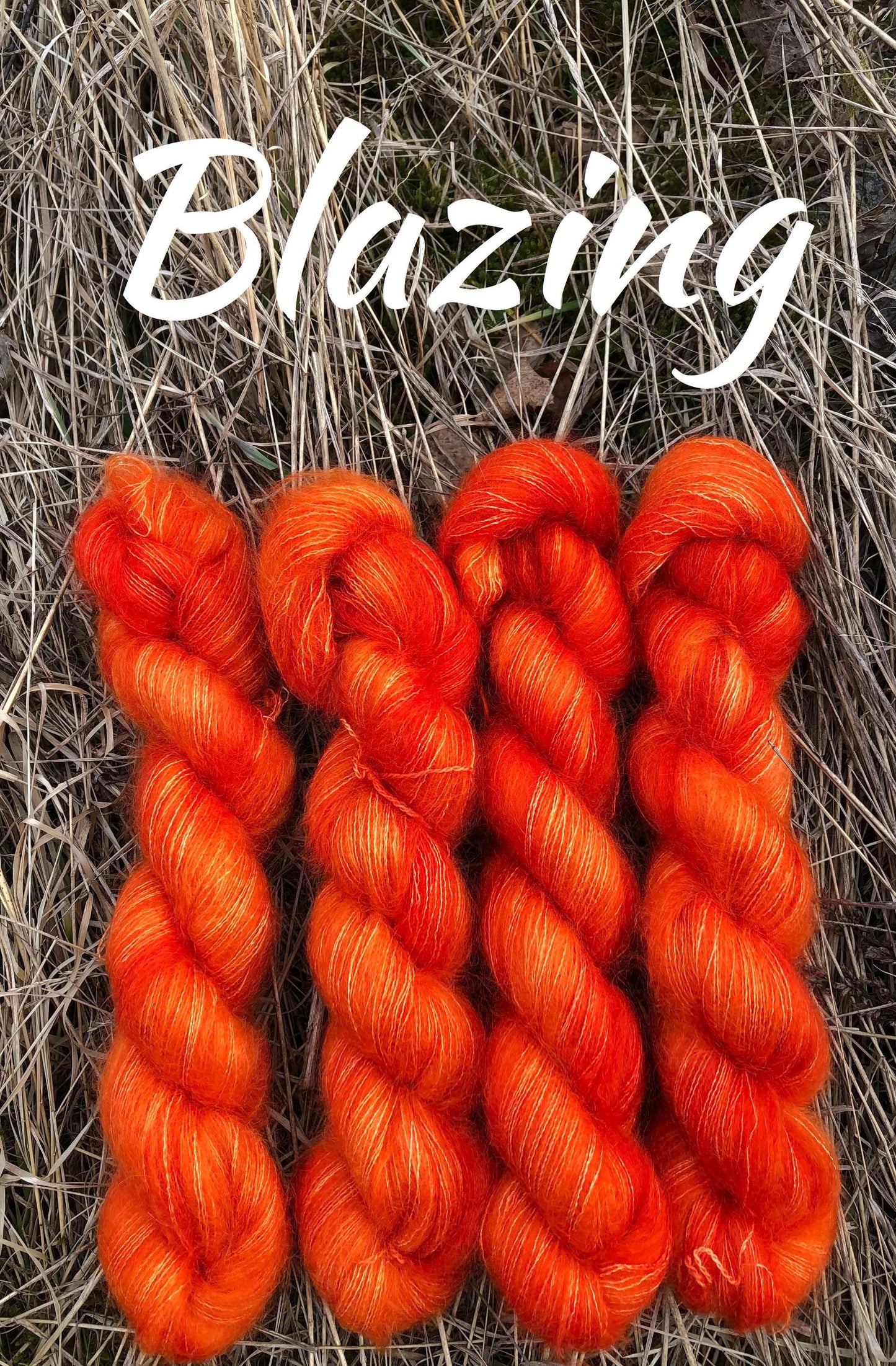 Blazing. Brushed Kid Silk, ubehandlet. 50 g: Ca 420 m.