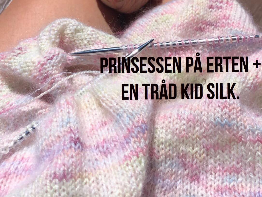 Kvitlammets Luksus merino. Prinsessen på erten. 100 g : ca 600 m. Pinnestr: 3 - 4 mm.